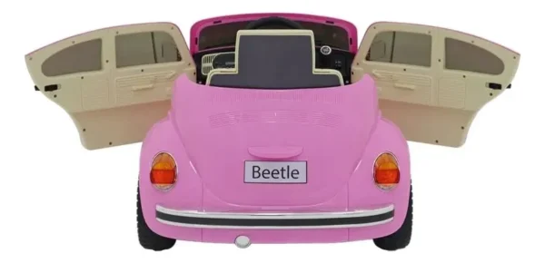 Carrinho Elétrico Volkswagen Fusca Beetle Rosa - Image 8