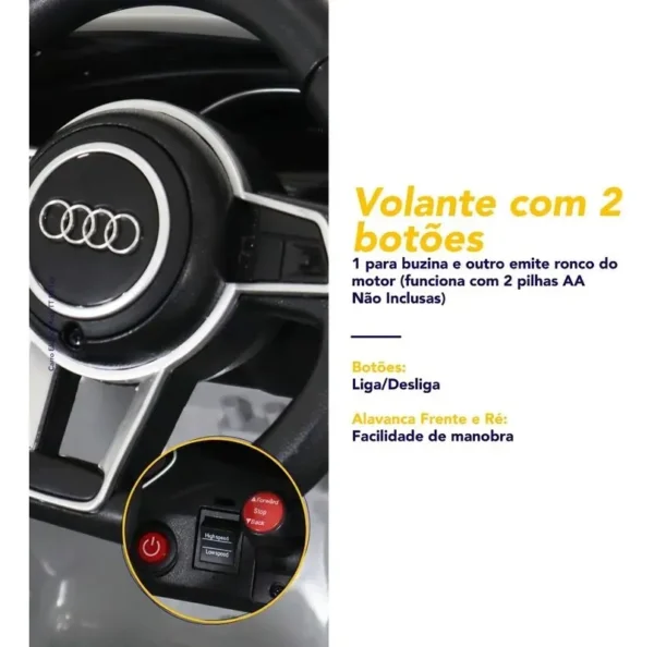 Carrinho Elétrico Infantil Audi Tt Rs - Image 9