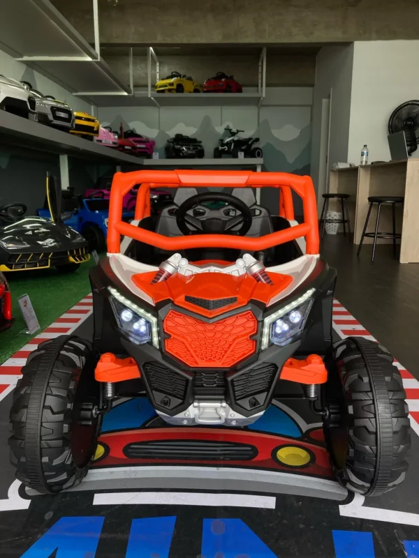 Carrinho Elétrico Infantil Mini Bug Utv Laranja/branco 12v - Image 9