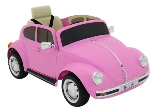 Carrinho Elétrico Volkswagen Fusca Beetle Rosa - Image 2