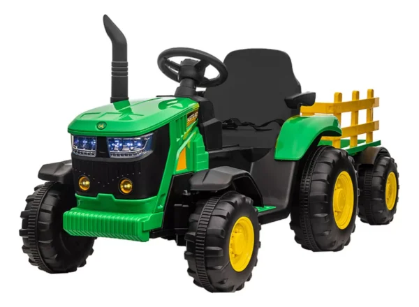 Trator Elétrico Infantil Verde Com Controle Remoto 12v Zippy Toys 110/220v