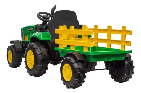 Trator Elétrico Infantil Verde Com Controle Remoto 12v Zippy Toys 110/220v - Image 3