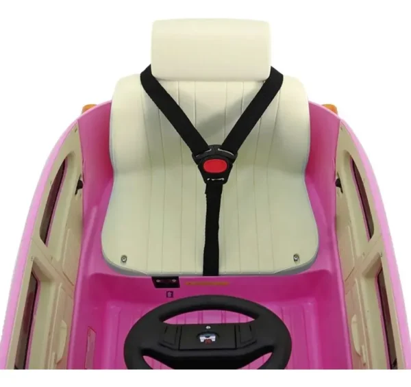 Carrinho Elétrico Volkswagen Fusca Beetle Rosa - Image 7