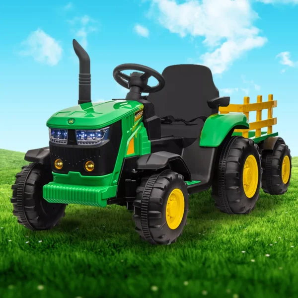 Trator Elétrico Infantil Verde Com Controle Remoto 12v Zippy Toys 110/220v - Image 5