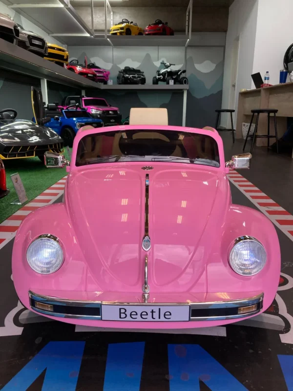 Carrinho Elétrico Volkswagen Fusca Beetle Rosa