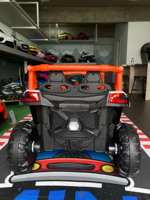 Carrinho Elétrico Infantil Mini Bug Utv Laranja/branco 12v - Image 3