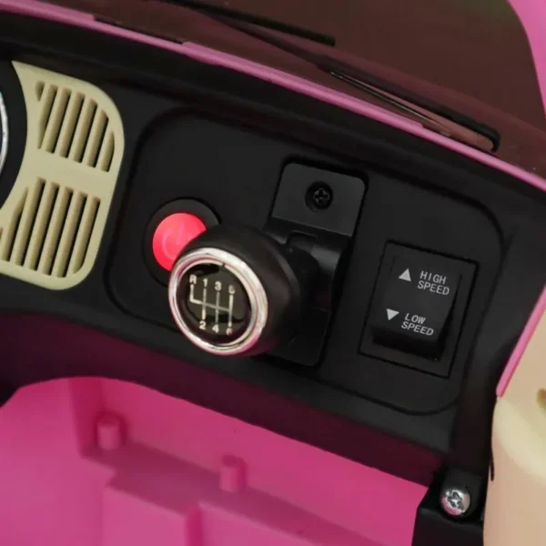 Carrinho Elétrico Volkswagen Fusca Beetle Rosa - Image 6